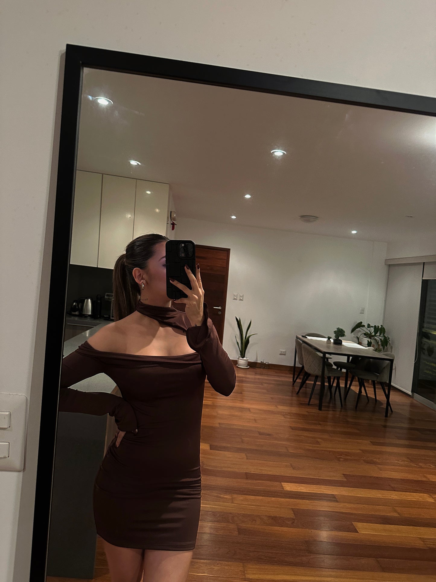 AURORA DRESS MARRÓN